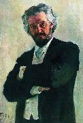 Ilya Repin Portrait of the cellist Aleksander Valerianovich Wierzbillowicz oil on canvas